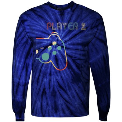 Matching Gamer Couple Player 1 Player 2 Cute Tie-Dye Long Sleeve Shirt