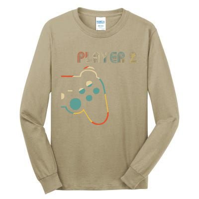 Matching Gamer Couple Player 1 Player 2 Cute Tall Long Sleeve T-Shirt