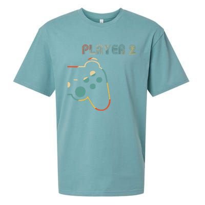 Matching Gamer Couple Player 1 Player 2 Cute Sueded Cloud Jersey T-Shirt