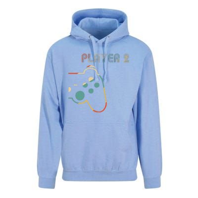 Matching Gamer Couple Player 1 Player 2 Cute Unisex Surf Hoodie