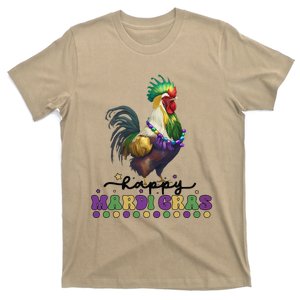 Mardi Gras Chicken Funny Farming T-Shirt