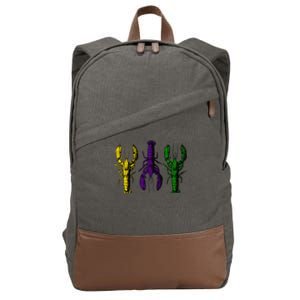 Mardi Gras Crawfish Happy Mardi Gras 2024 Matching Party (1) Cotton Canvas Backpack