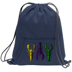 Mardi Gras Crawfish Happy Mardi Gras 2024 Matching Party (1) Sweatshirt Cinch Pack Bag