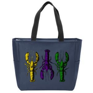 Mardi Gras Crawfish Happy Mardi Gras 2024 Matching Party (1) Zip Tote Bag