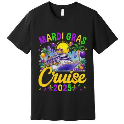 Mardi Gras Carnival Cruise 2025 Family Cruising Mask Premium T-Shirt