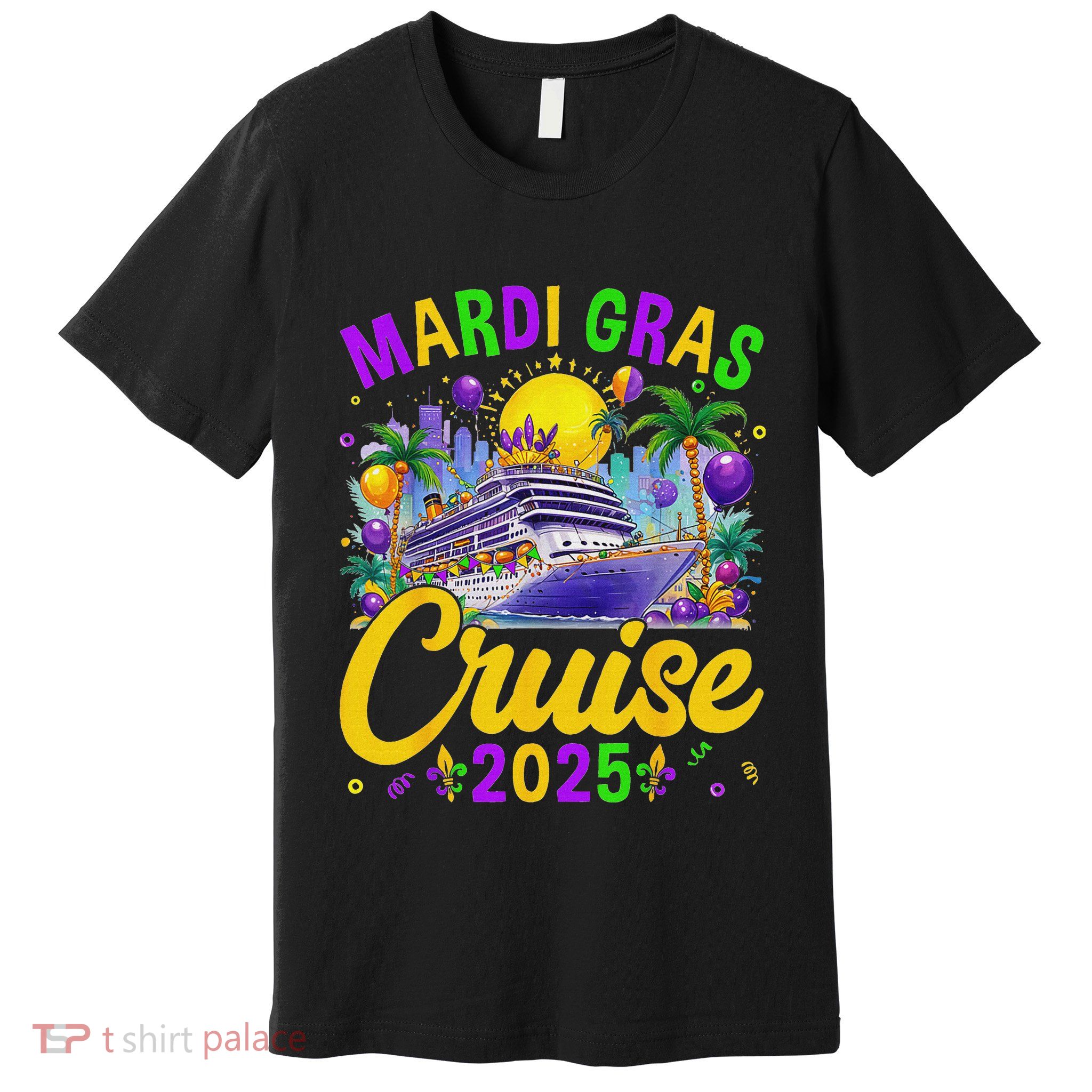 Mardi Gras Carnival Cruise 2025 Family Cruising Mask Premium T-Shirt
