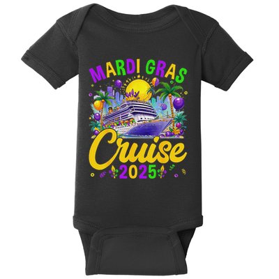 Mardi Gras Carnival Cruise 2025 Family Cruising Mask Baby Bodysuit
