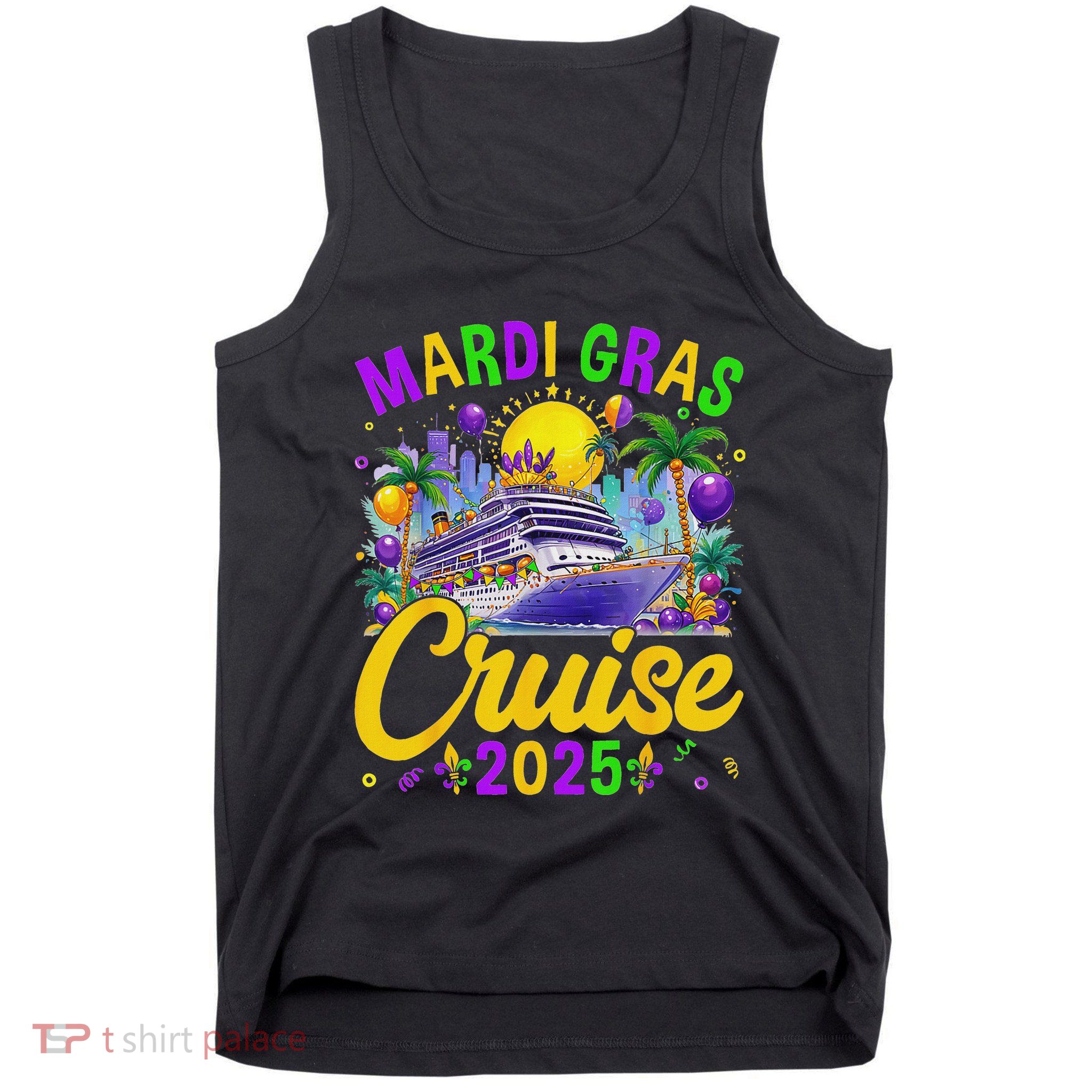 Mardi Gras Carnival Cruise 2025 Family Cruising Mask Tank Top