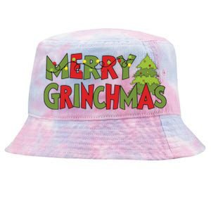 Merry Grinchmas Christmas Holiday Xmas Funny Matching Family Tie-Dyed Bucket Hat