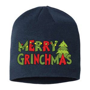 Merry Grinchmas Christmas Holiday Xmas Funny Matching Family Sustainable Beanie