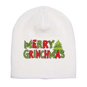 Merry Grinchmas Christmas Holiday Xmas Funny Matching Family Short Acrylic Beanie