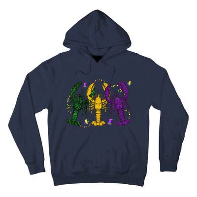 Mardi Gras Crawfish Happy Mardi Gras 2024 Matching Party Tall Hoodie