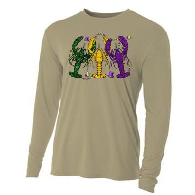 Mardi Gras Crawfish Happy Mardi Gras 2024 Matching Party Cooling Performance Long Sleeve Crew