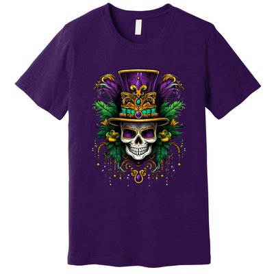 Mardi Gras Costume Sugar Skull Carnival Party Premium T-Shirt