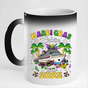 Mardi Gras Cruise Crew 2025 Trip New Orleans Family Matching 11oz Black Color Changing Mug