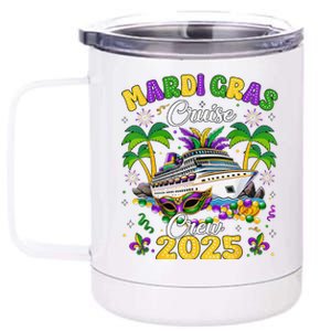 Mardi Gras Cruise Crew 2025 Trip New Orleans Family Matching 12 oz Stainless Steel Tumbler Cup