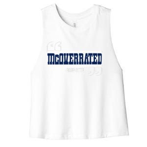 Mcoverrated Greg Cote Women's Racerback Cropped Tank