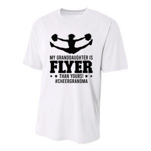 My Granddaughter Cheer Grandma Cheerleading Grandmother Youth Performance Sprint T-Shirt