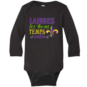 Mardi Gras Costume Laissez Les Bons Temps Rouler Baby Long Sleeve Bodysuit