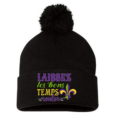 Mardi Gras Costume Laissez Les Bons Temps Rouler Pom Pom 12in Knit Beanie