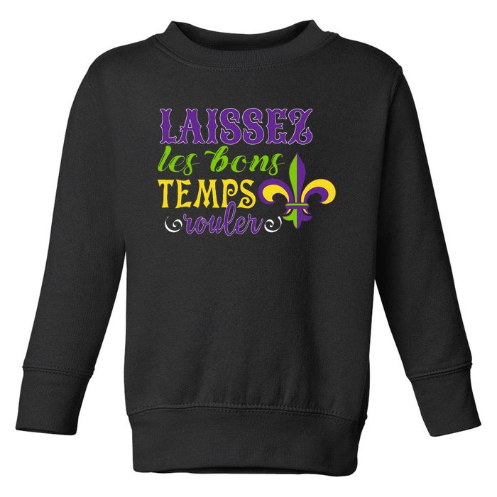 Mardi Gras Costume Laissez Les Bons Temps Rouler Toddler Sweatshirt