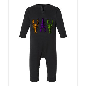 Mardi Gras Cajun Crawfish Happy Mardi Gras Gift Infant Fleece One Piece