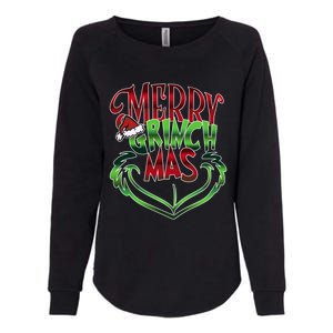 Merry Grinchmas Christmas Womens California Wash Sweatshirt