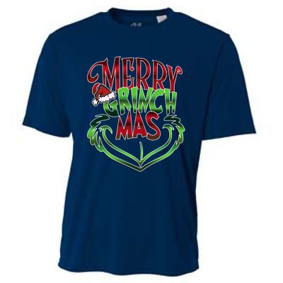 Merry Grinchmas Christmas Cooling Performance Crew T-Shirt