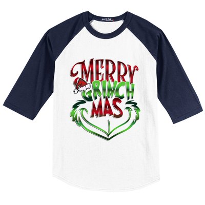 Merry Grinchmas Christmas Baseball Sleeve Shirt