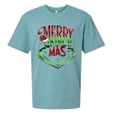 Merry Grinchmas Christmas Sueded Cloud Jersey T-Shirt