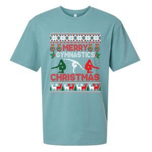 Merry Gymnastics Christmas Funny Ugly Xmas Sweater Gift Sueded Cloud Jersey T-Shirt