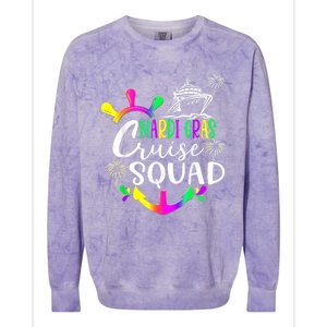 Mardi Gras Cruise Squad Matching Group Family Vacation Party Meaningful Gift Colorblast Crewneck Sweatshirt