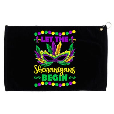 Mardi Gras Costume Let The Shenanigans Begin Mask Funny Gift Grommeted Golf Towel