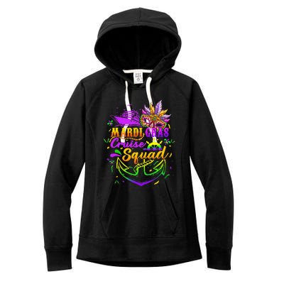 Mardi Gras Cruise Squad 2024 Matching Group Family Vacation Women's Fleece Hoodie