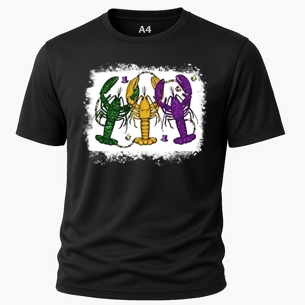 Mardi Gras Crawfish Happy Mardi Gras Matching Carnival Party Gift Cooling Performance Crew T-Shirt