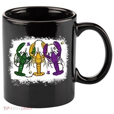 Mardi Gras Crawfish Happy Mardi Gras Matching Carnival Party Gift 11oz C Handle Ceramic Mug