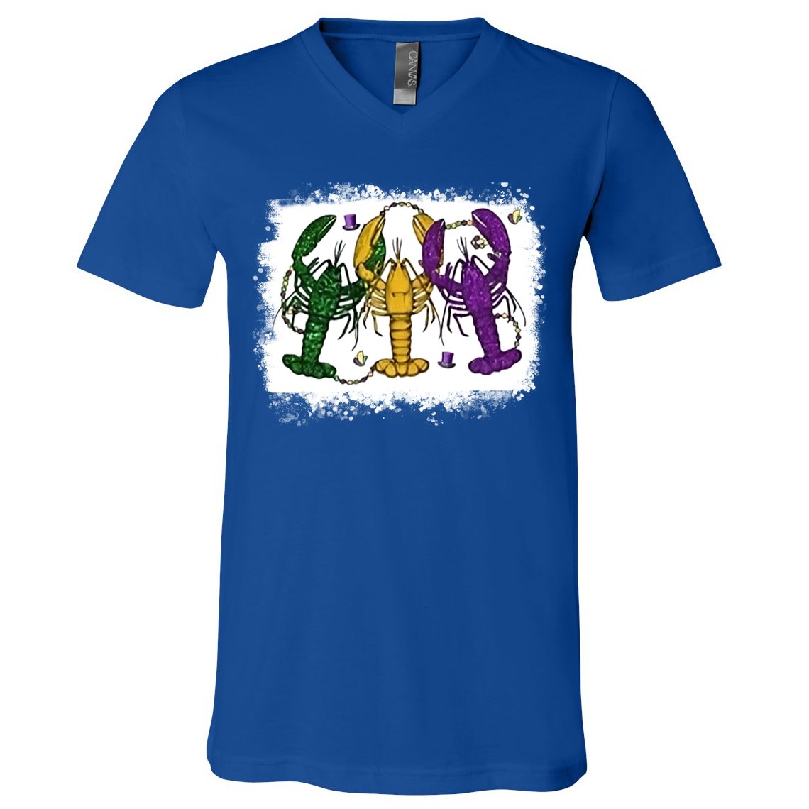 Mardi Gras Crawfish Happy Mardi Gras Matching Carnival Party Gift V-Neck T-Shirt