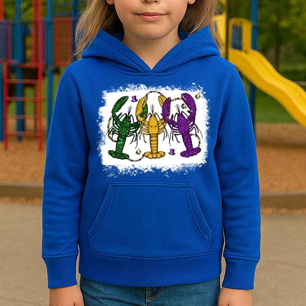 Mardi Gras Crawfish Happy Mardi Gras Matching Carnival Party Gift Kids Hoodie