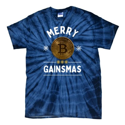 Merry Gainsmas Christmas Bitcoin Tie-Dye T-Shirt