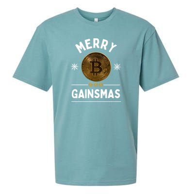 Merry Gainsmas Christmas Bitcoin Sueded Cloud Jersey T-Shirt