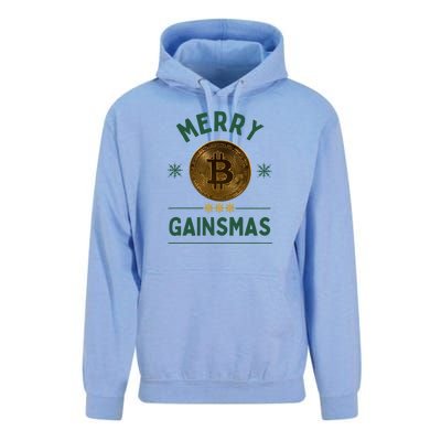 Merry Gainsmas Christmas Bitcoin Unisex Surf Hoodie