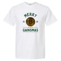 Merry Gainsmas Christmas Bitcoin Garment-Dyed Heavyweight T-Shirt