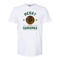 Merry Gainsmas Christmas Bitcoin Softstyle CVC T-Shirt