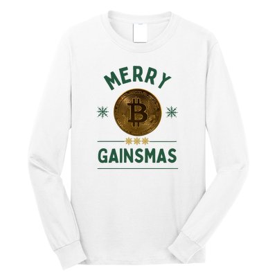 Merry Gainsmas Christmas Bitcoin Long Sleeve Shirt