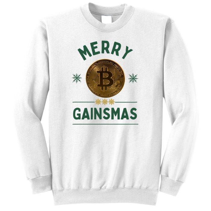 Merry Gainsmas Christmas Bitcoin Sweatshirt