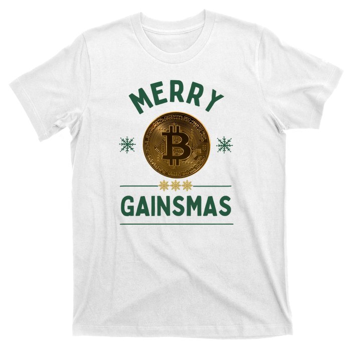 Merry Gainsmas Christmas Bitcoin T-Shirt