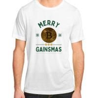 Merry Gainsmas Christmas Bitcoin Adult ChromaSoft Performance T-Shirt