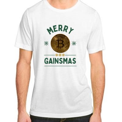 Merry Gainsmas Christmas Bitcoin Adult ChromaSoft Performance T-Shirt