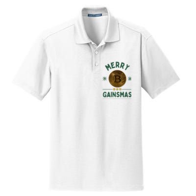 Merry Gainsmas Christmas Bitcoin Dry Zone Grid Polo