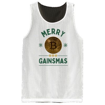 Merry Gainsmas Christmas Bitcoin Mesh Reversible Basketball Jersey Tank